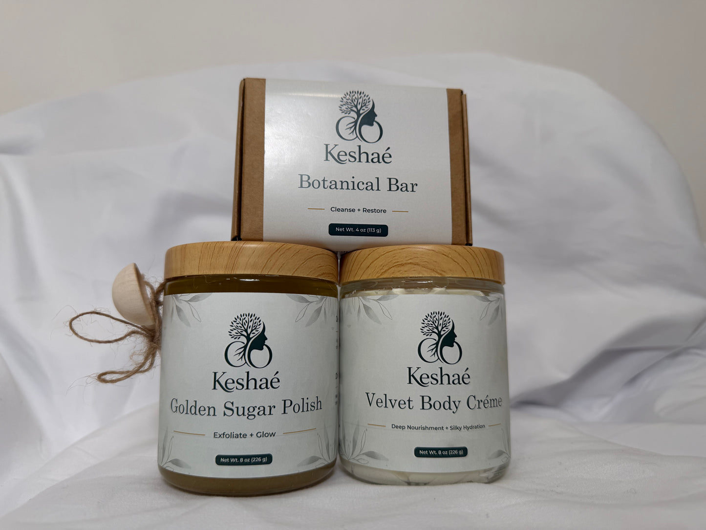 Keshaé Body Glow Ritual – Complete 3-Step Set