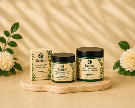 Keshaé Body Glow Ritual – Complete 3-Step Set